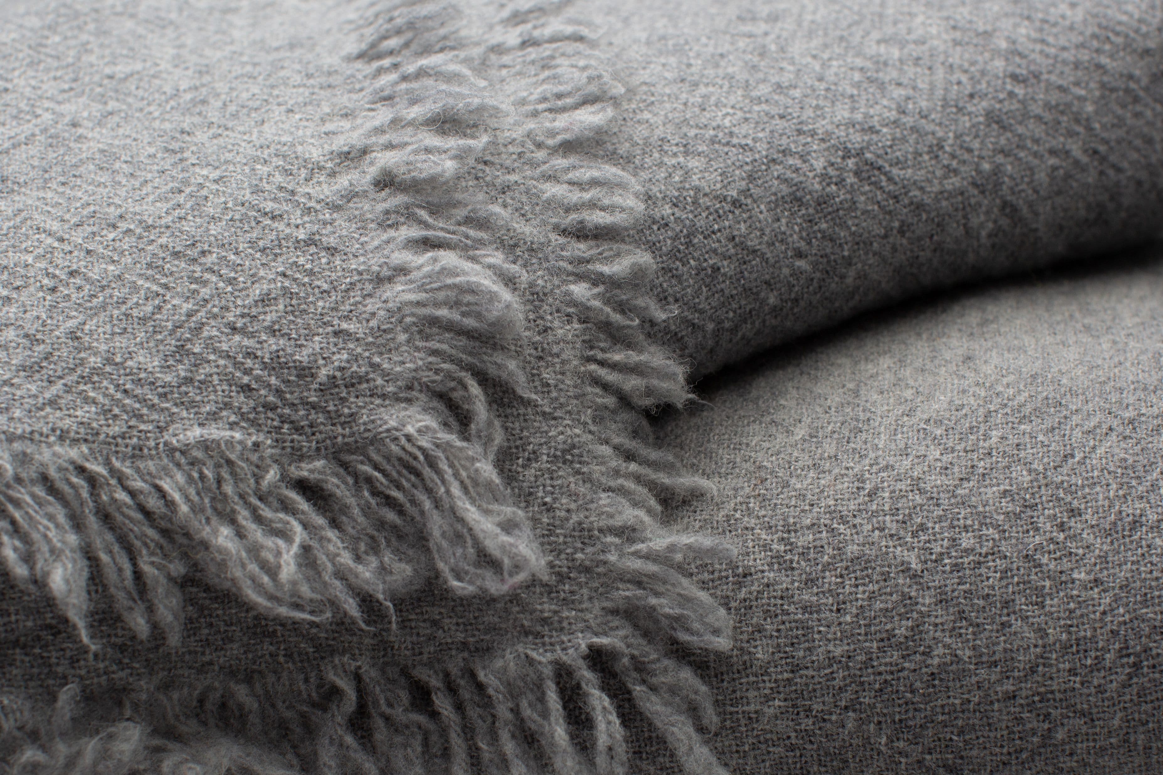 Light Grey Virgin Wool Plaid