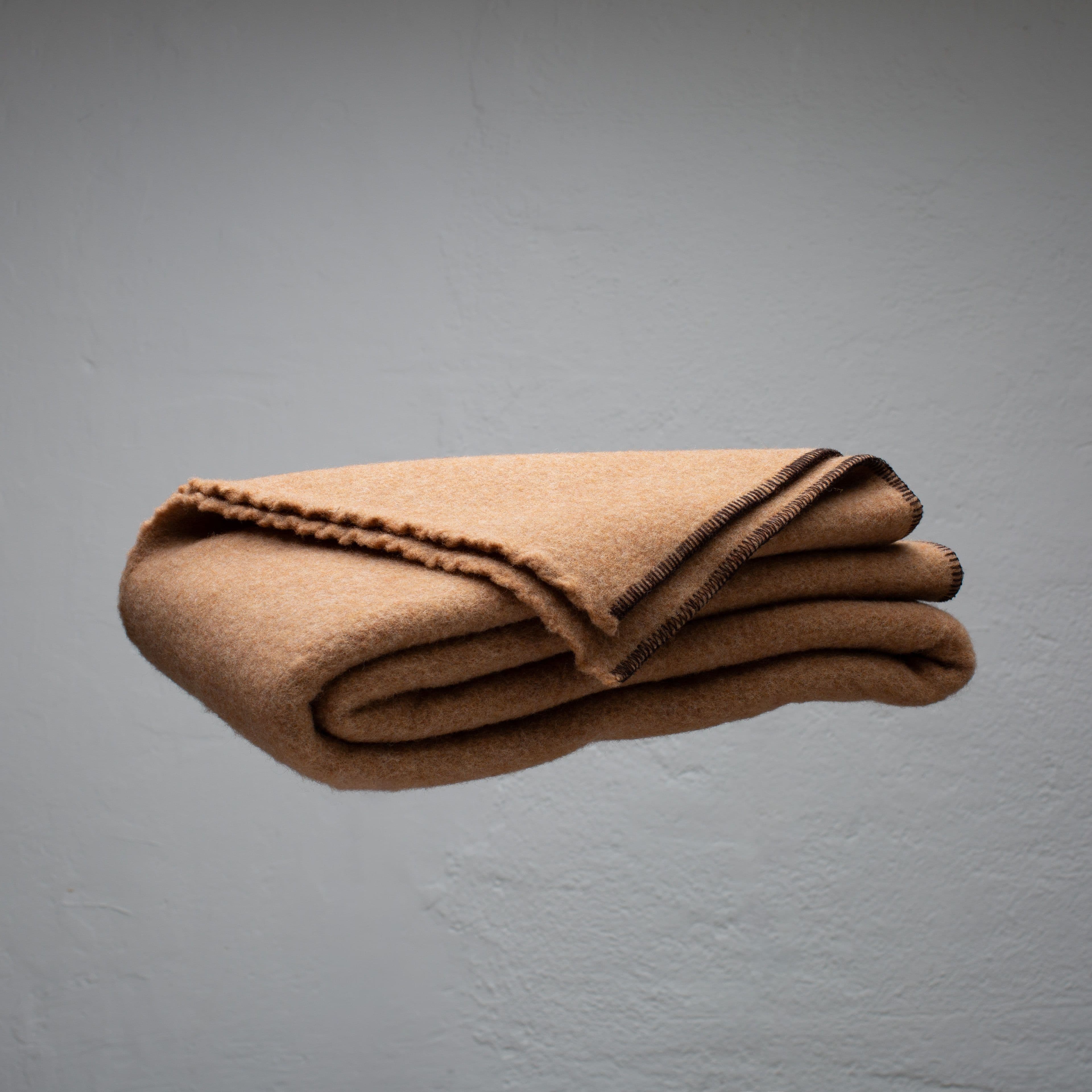 Light Brown Virgin Wool Blanket