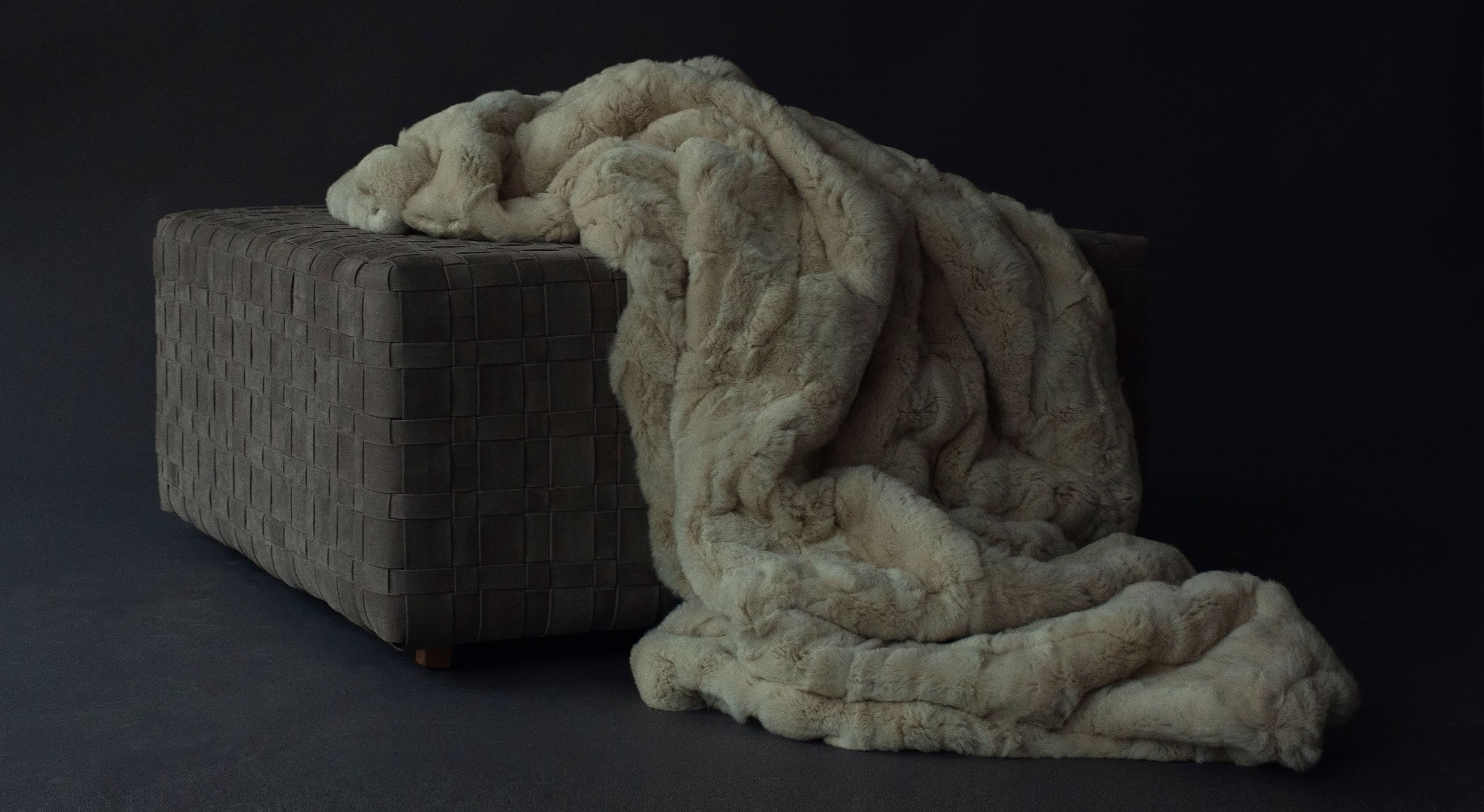 White Cashmere & Fur Blanket