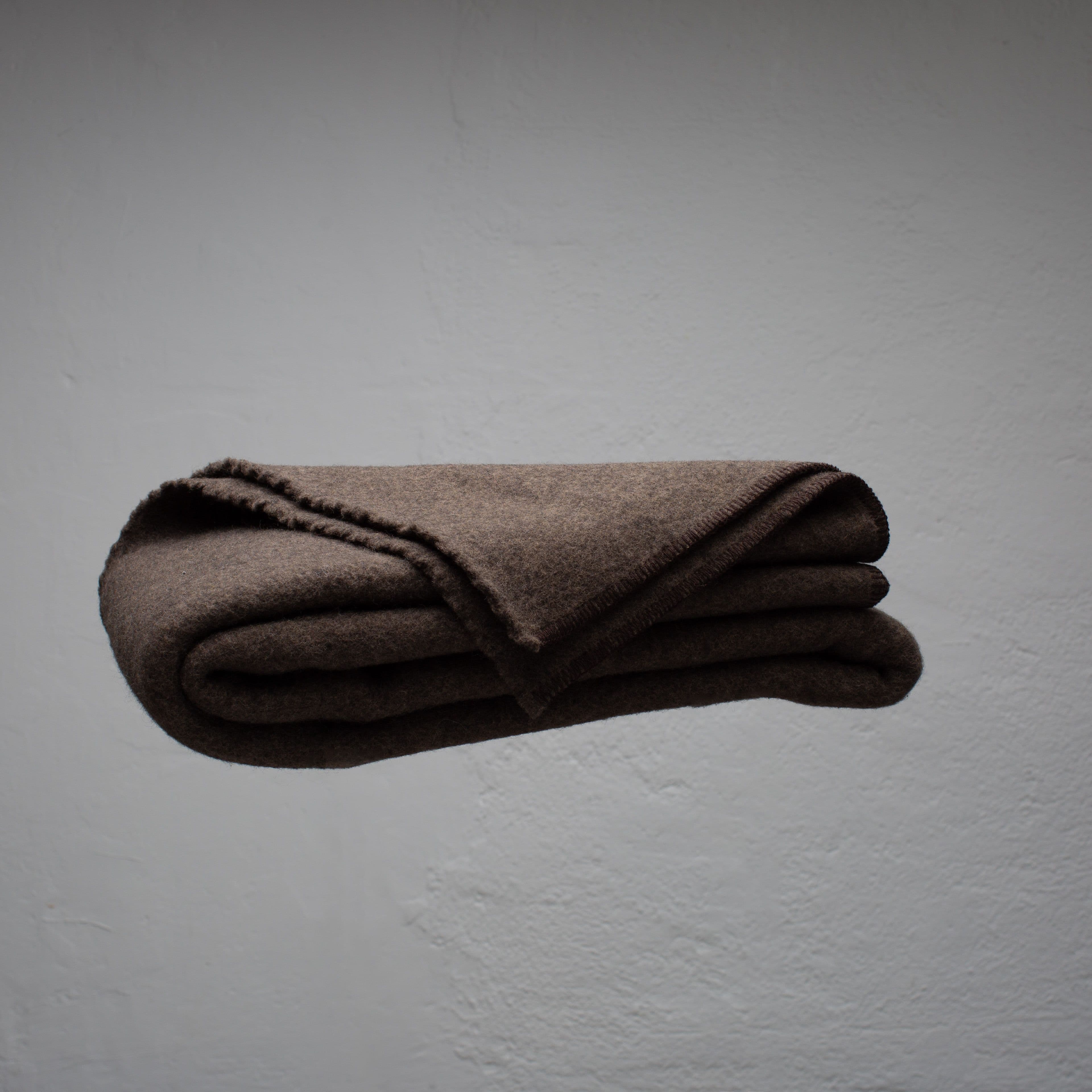 Dark Brown Virgin Wool Blanket