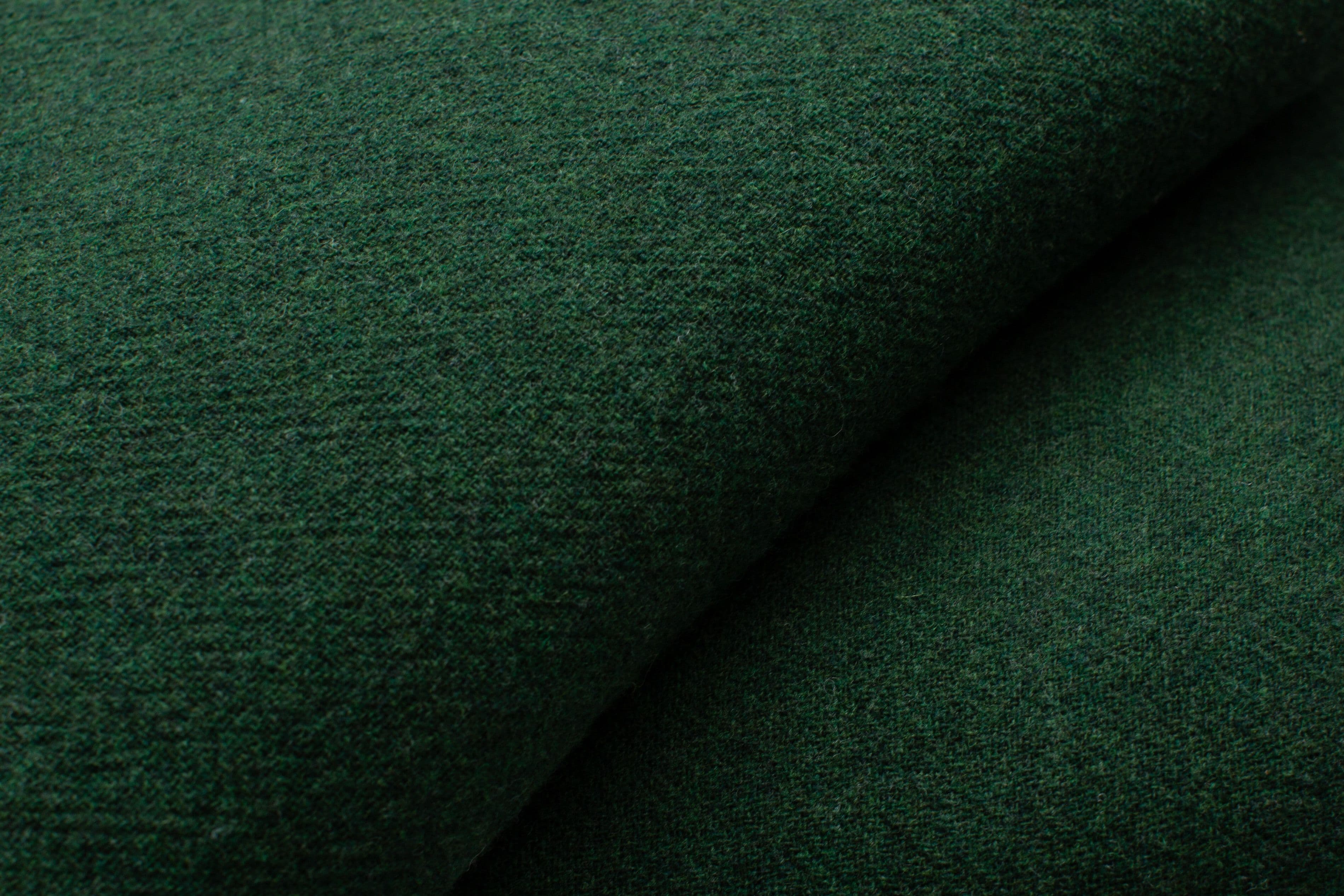 Dark Green Virgin Wool Plaid